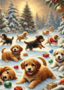 Winter wonderland: Kerst Puppy’s | Postcard Fripperies