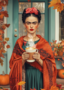 Frida Kahlo: Pumpkin Drink | Postcard Fripperies