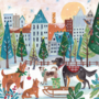 Caroline Bonne-Müller Postcard Christmas | Dogs in the snow