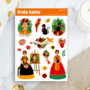 Frida Kahlo Sticker Sheet by Penpaling Paula