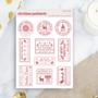 Christmas Postmarks Sticker Sheet by Penpaling Paula