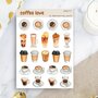 Coffee Love Sticker Sheet by Penpaling Paula