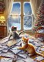 Winter Mail: Kittens | Postcard Fripperies