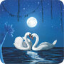 Postcard Le Poussin Rose des Bois | Swans