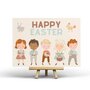 Postcard Happy Easter Kids by Penpaling Paula