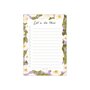 A6 Notepad Let's do this (White Flowers) by Muchable