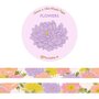 Purple Pink Flowers Washi Tape - Muchable