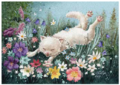 Postcard 288 by Katja Saario - Kitten between flowers