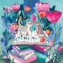 Mila Marquis Square Postcard | Cats and Books