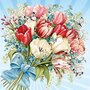 Barbara Behr - Auguri Postcard | Bouquet of tulips