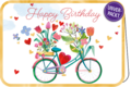 Mila Marquis Folded Card | Happy Birthday (Bicycle)