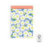 5 Paper Bags Daisy Blue - Salmon (17x25cm)