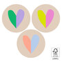 6x Stickers Multi - Hearts Duo