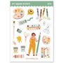 Art Supplies Waterproof Stickers - Little Lefty Lou