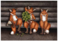 Postcard 390 by Katja Saario - Sauna Foxes