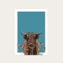 Postcard scottish highlander by Kaartstudio