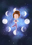 PRE ORDER: Postcard Ila Illustrations 132 - Moon phases