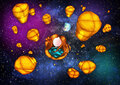 PRE ORDER: Postcard Ila Illustrations 089 - Flying lanterns