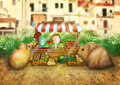 PRE ORDER: Postcard Ila Illustrations 096 - Ila's market