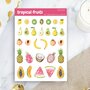 Tropical Fruits - Sticker Sheet by Penpaling Paula