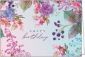 Folded Card with Envelope - Happy Birthday (Flowers)