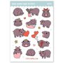 Baby Pygmy Hippo Waterproof Stickers - Little Lefty Lou