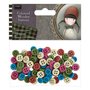 Gorjuss Coloured Wooden Buttons (100pcs) - Santoro Tweed