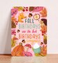 Postcard Fall Birthday - Aniet Illustration