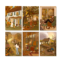 6 Single Postcards set – Home and Hearth – The Autumn Set - Nicolet Boon