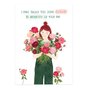 The Lemonbird Postcard | peony flowergirl - pioenrozen bloemenmeisje