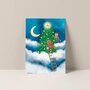 Postcard from Studio Poppybird - Wolken kerstboom