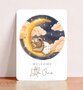 Postcard Welcome Little One Moon Clouds - Aniet Illustration