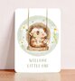 Postcard Welcome Little One Hedgehog - Aniet Illustration