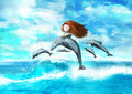 PRE ORDER: Postcard Ila Illustrations 200 - Dolphins