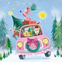 Mila Marquis Postcard Christmas | Car with Santa