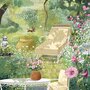 Sabina Comizzi Square Postcard | lounger in the garden