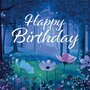 Sabina Comizzi Square Postcard | Happy Birthday (Flowers in the Forest)