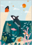 Postcard | In harmony (the whale and the girl)
