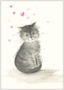 Postcard | Cat with hearts