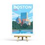 Boston - Retro Travel Postcard by Penpaling Paula