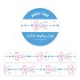 Bogenrand Blauw & Roze Washi Tape - Little Lefty Lou 