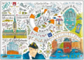 Postcard Jiska de Waard | Liebe Grüße aus Hamburg/ Büschn Wind/ Eimsbüttel
