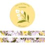 yellow spring flower - purple/lilac Washi Tape - Muchable