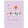 Postcard 3 Geese Happy Birthday - by LittleLeftyLou 