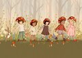 Ansichtkaart Belle and Boo | Mushroom Parade