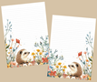 A4 Notepad Summer Hedgehog by LNcreativePapers