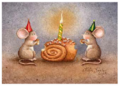 Postcard 492 by Katja Saario - Birthday Mice