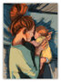 Hessah Art Postkarte - Mother holding her baby