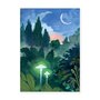 Wild Pencil Studio Postcard - Glowing mushrooms