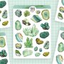 Wild Pencil Studio Planner sticker sheet - Green gemstones